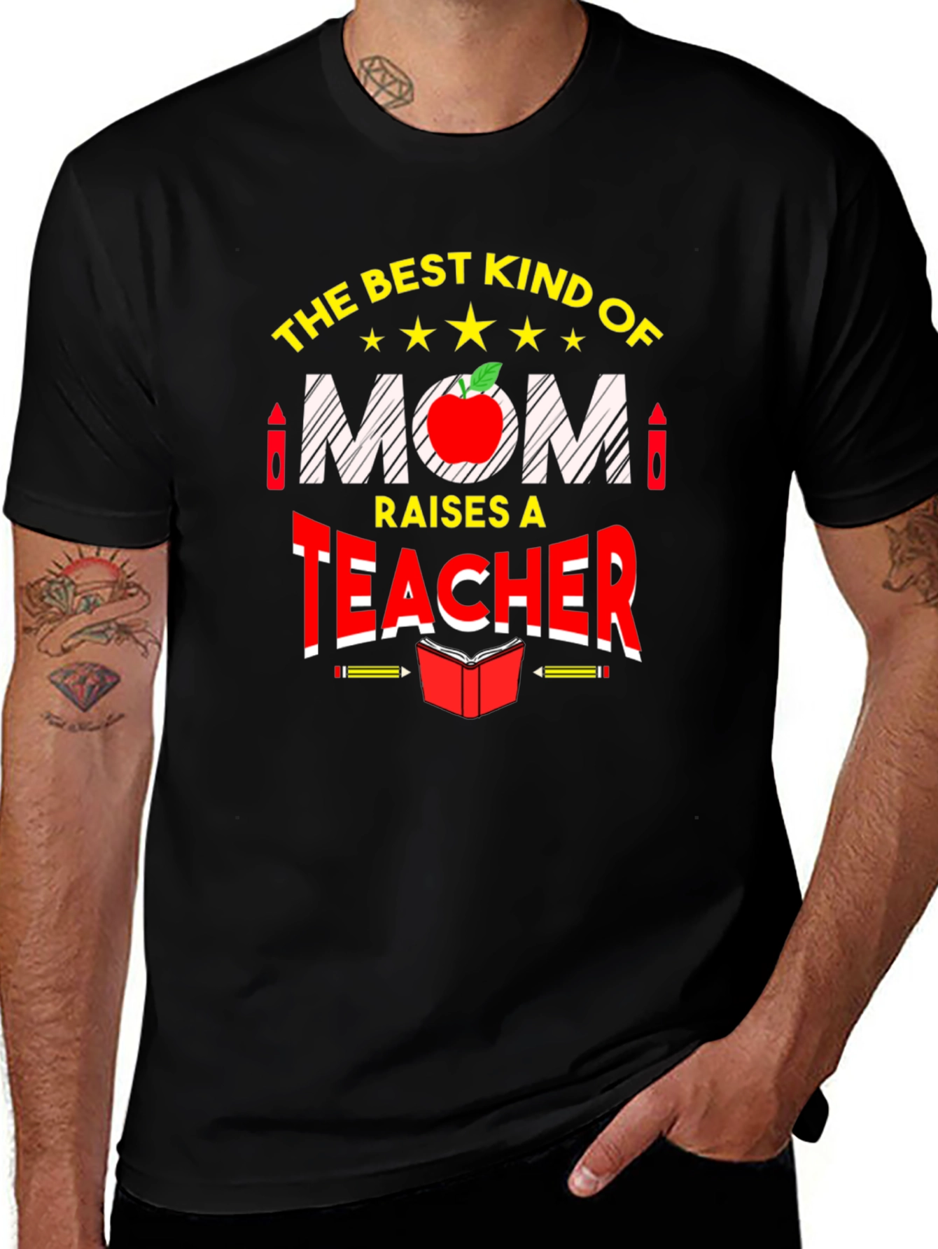 Best Mom Raises a Teacher Graphic Tee
