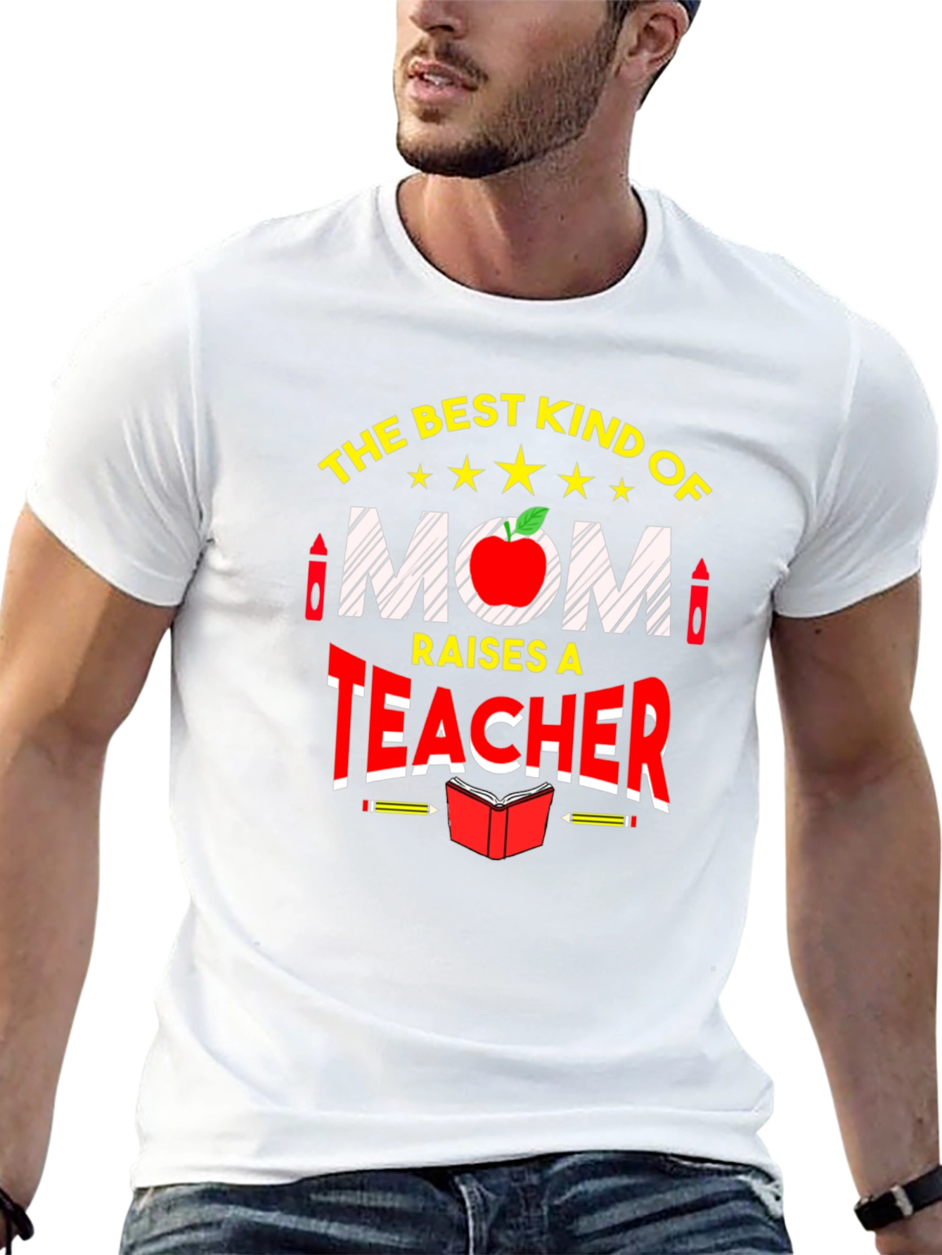 Best Mom Raises a Teacher Graphic Tee