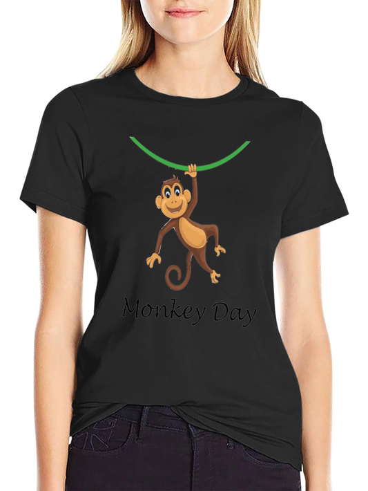 Monkey Day T-Shirt - Fun Cartoon Animal Design