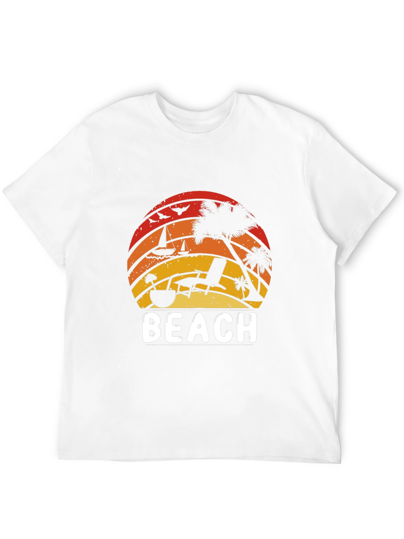 Retro Beach T-Shirt - Sunset Vibes