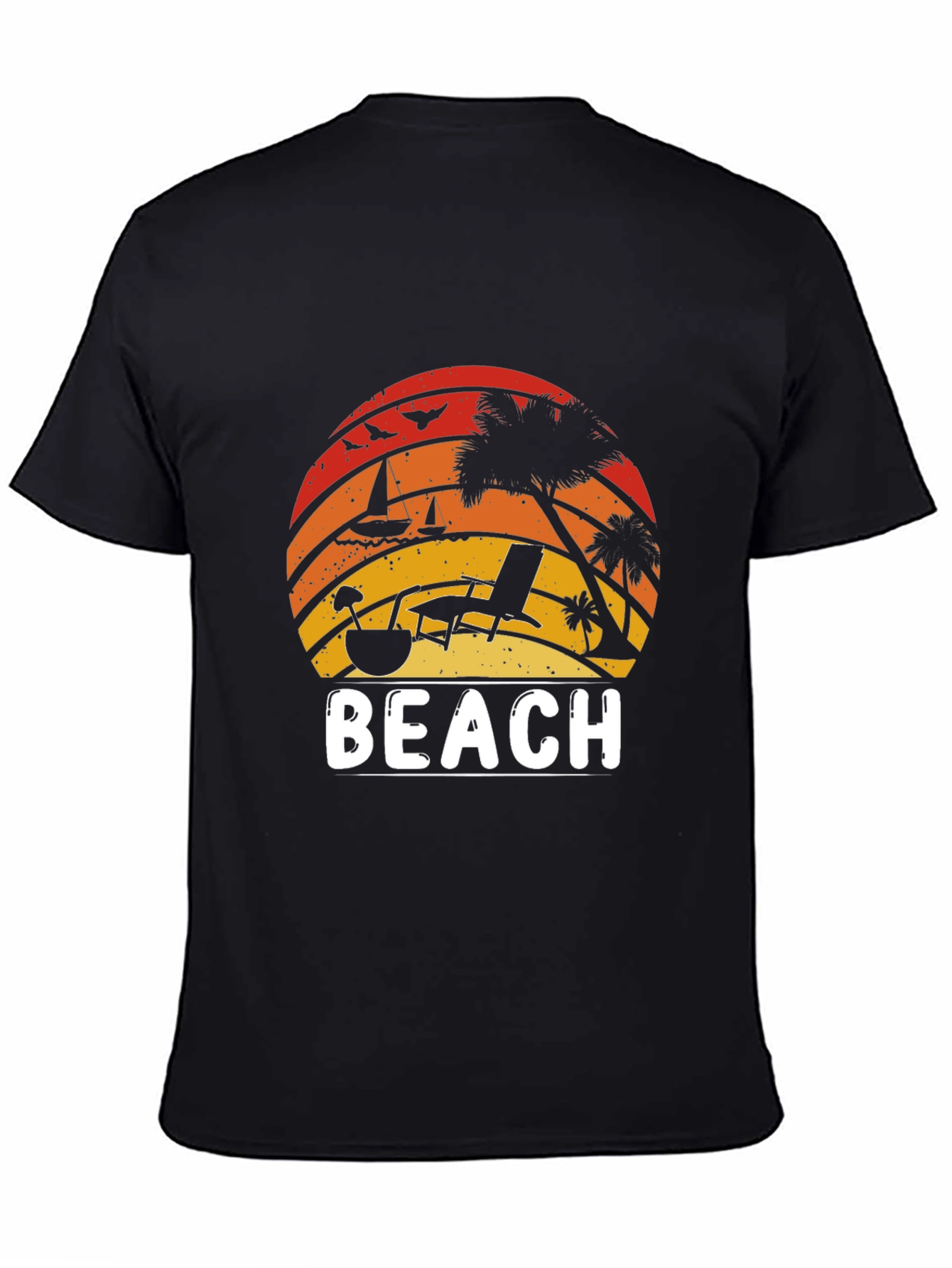 Retro Beach T-Shirt - Sunset Vibes