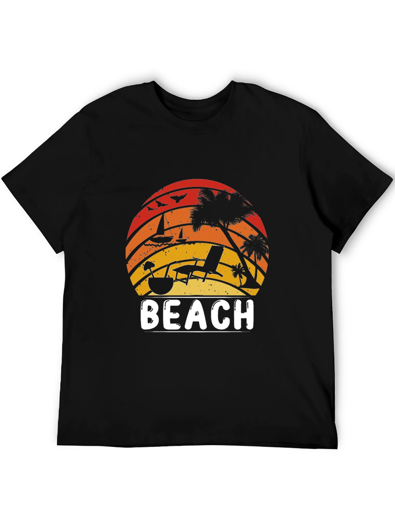 Retro Beach T-Shirt - Sunset Vibes