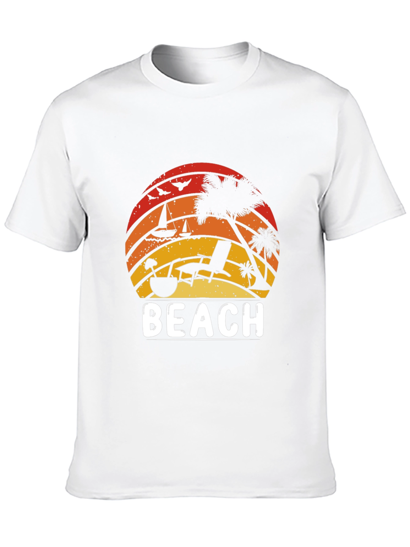 Retro Beach T-Shirt - Sunset Vibes