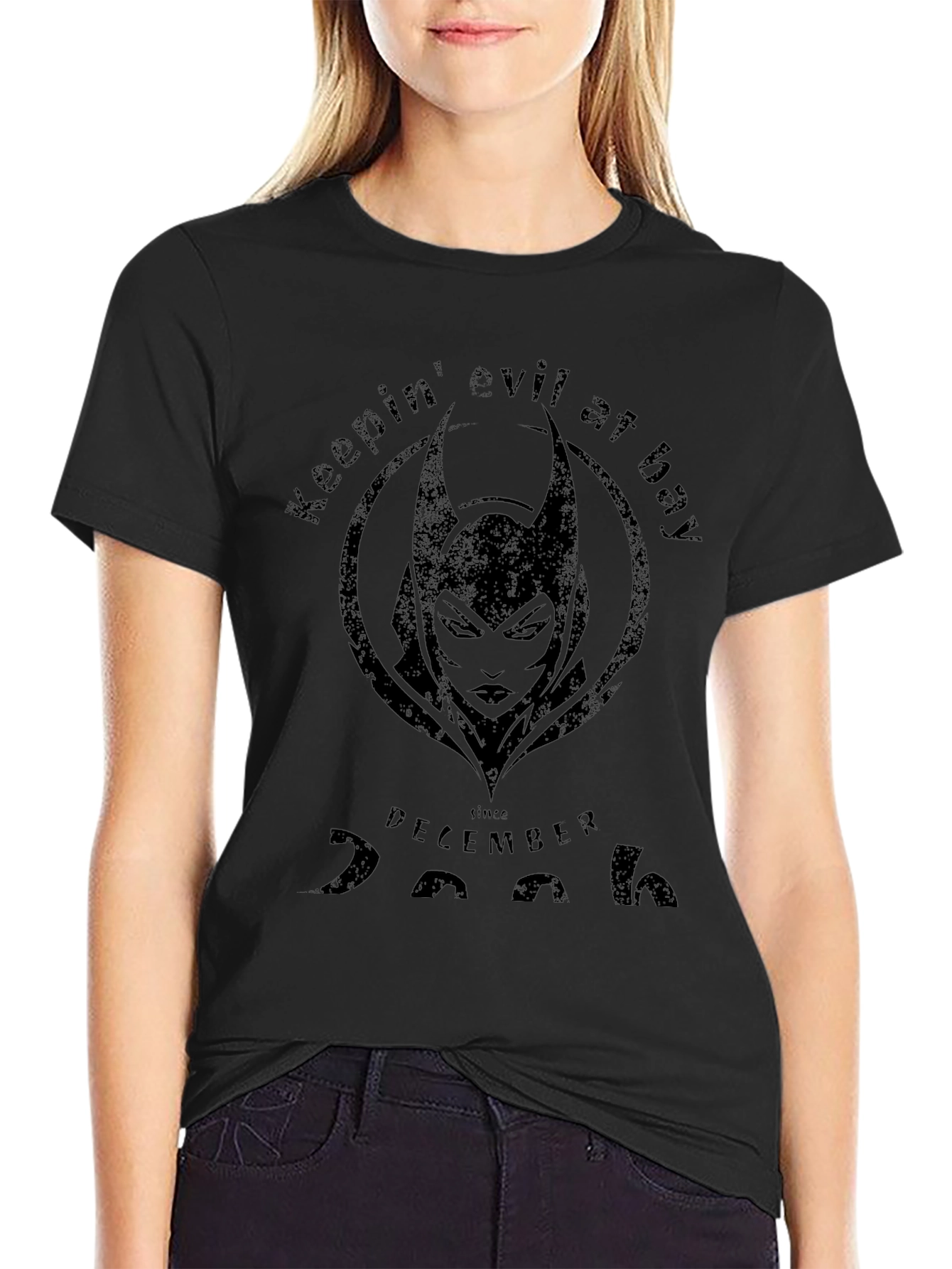 Keepin Evil at Bay Witch Graphic Tee