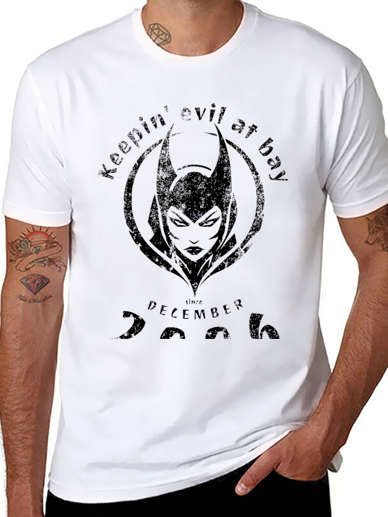 Keepin Evil at Bay Witch Graphic Tee