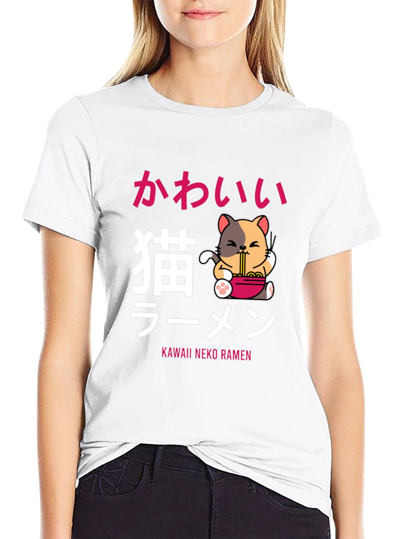 Kawaii Neko Ramen T-Shirt - Cute Anime Cat Tee