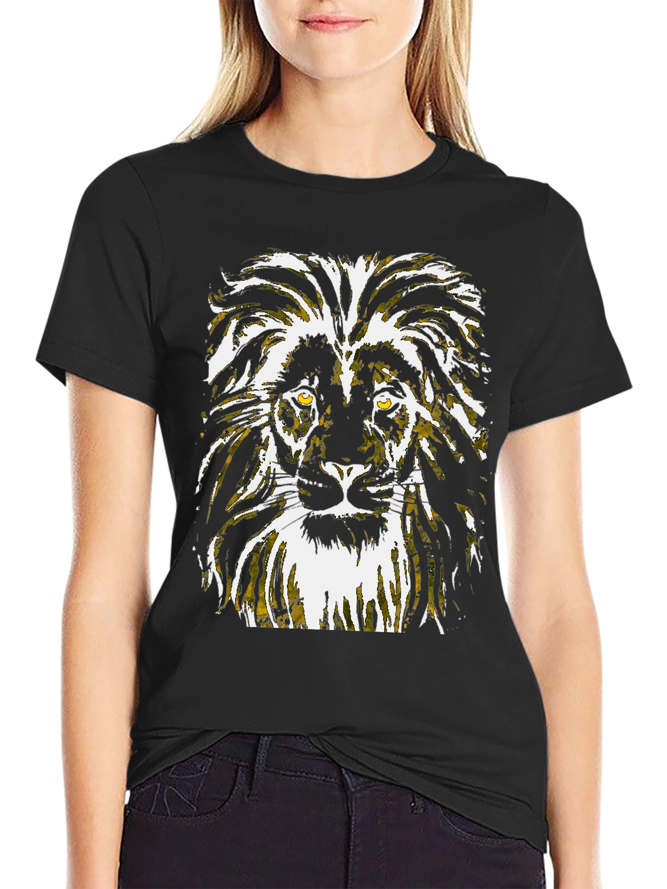 Lion Graphic Black T-Shirt