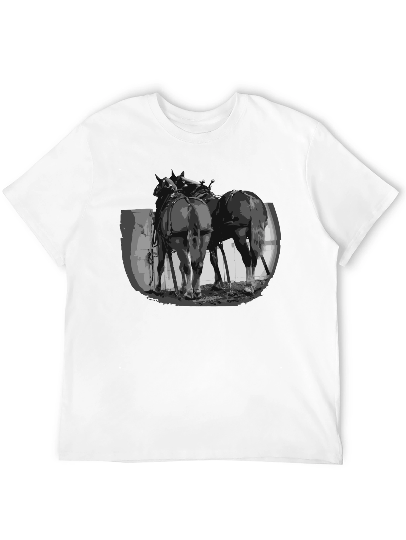 Black Rodeo Horses Graphic Tee