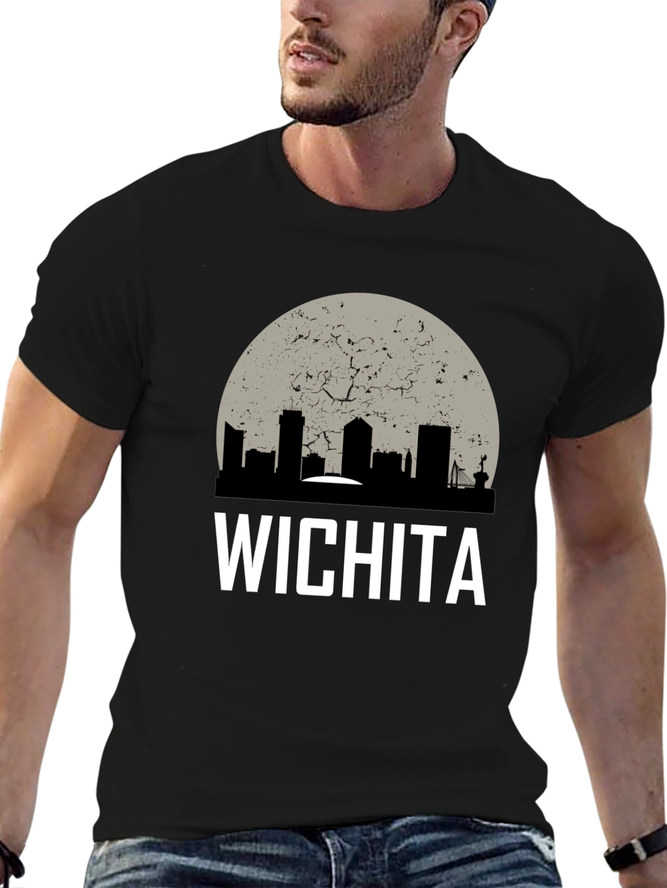 Wichita Skyline Graphic Tee - Retro City Pride Shirt
