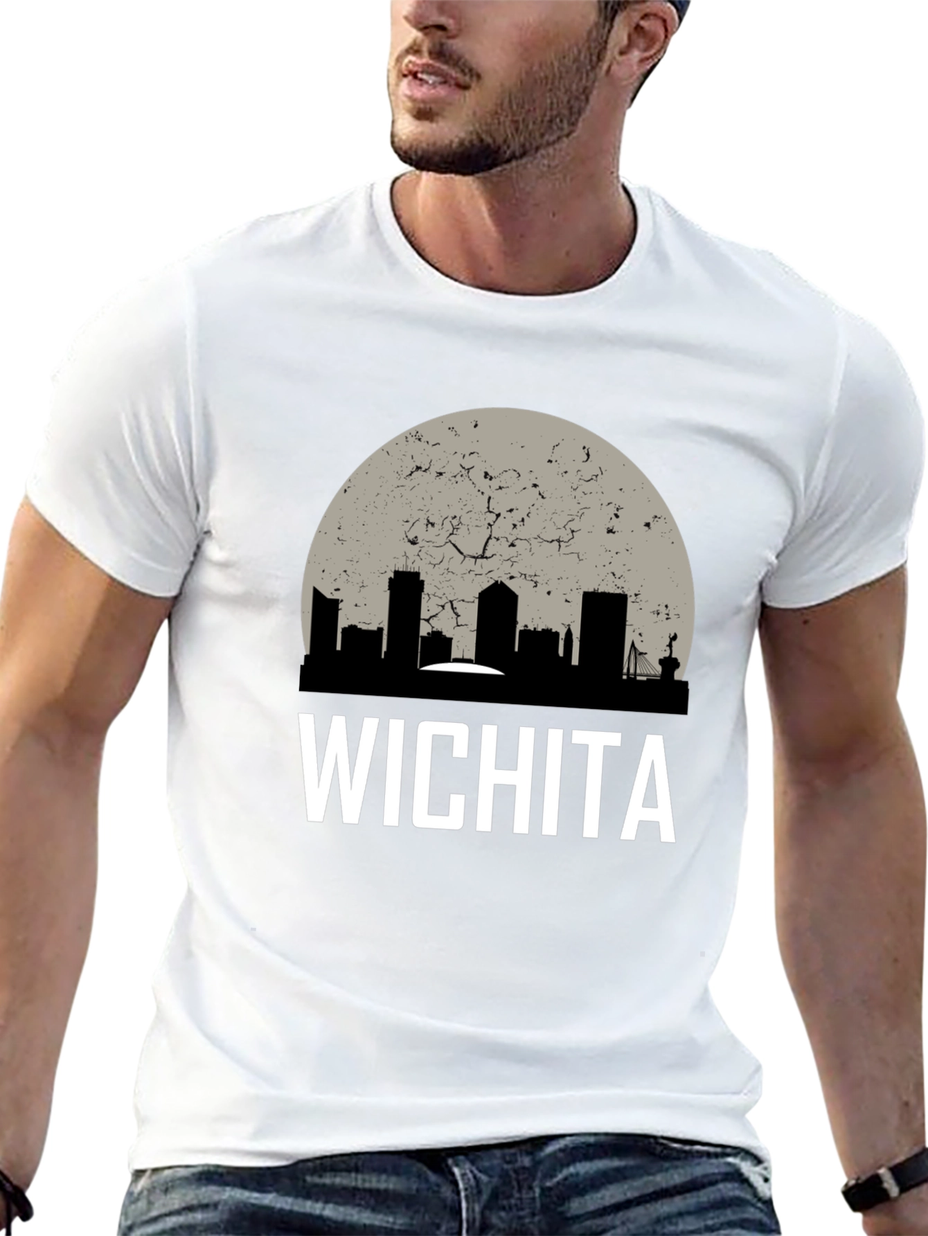 Wichita Skyline Graphic Tee - Retro City Pride Shirt