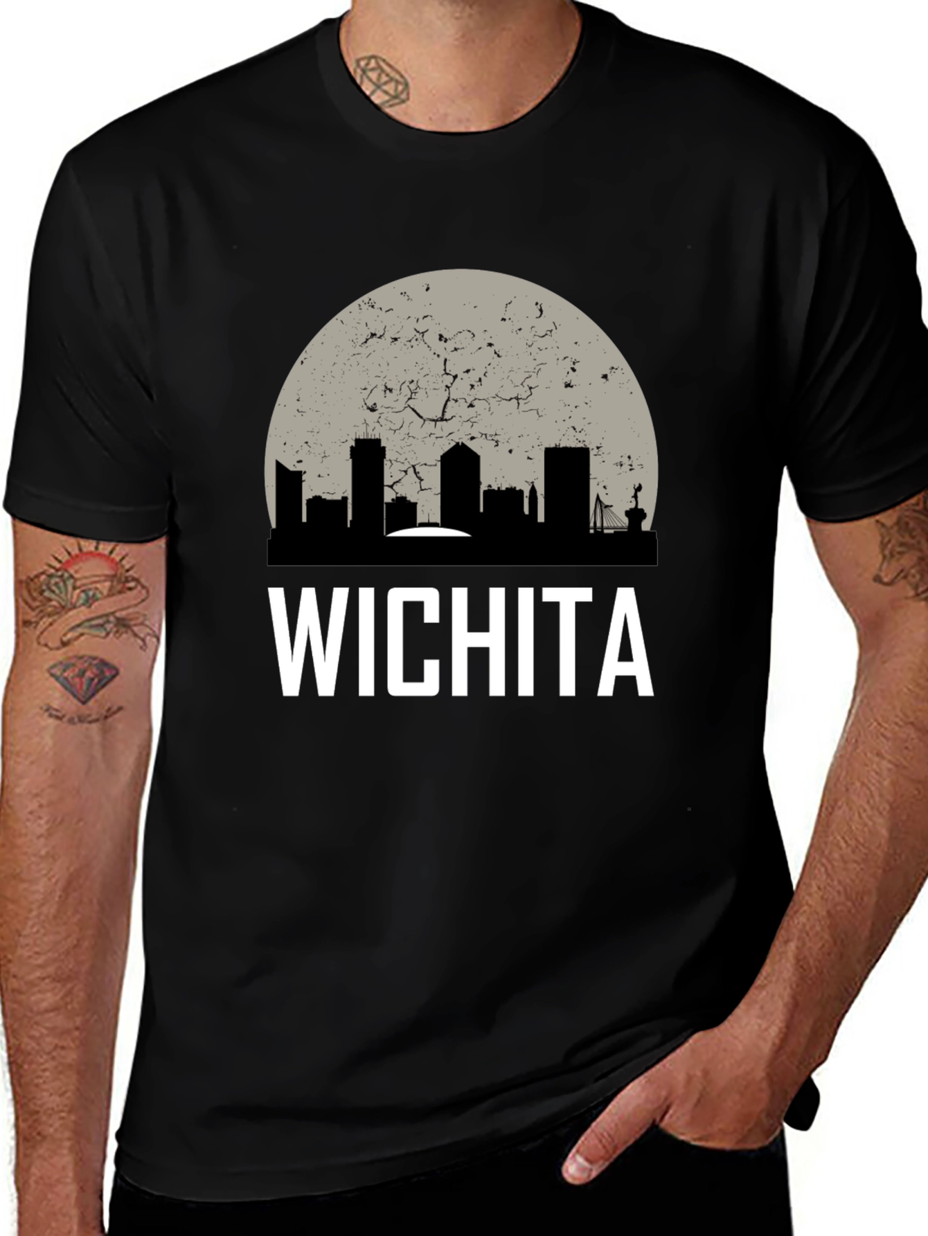 Wichita Skyline Graphic Tee - Retro City Pride Shirt