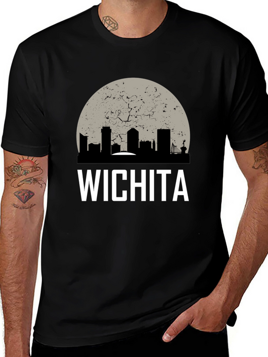 Wichita Skyline Graphic Tee - Retro City Pride Shirt
