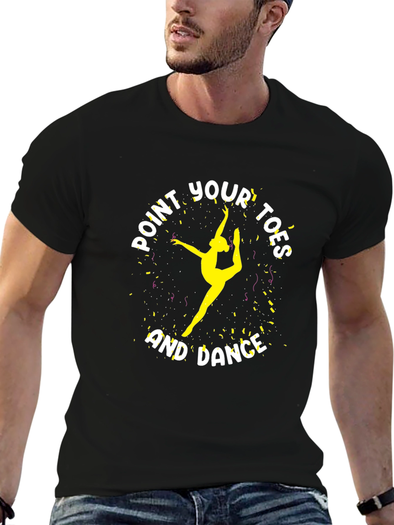 Point Your Toes and Dance Black Graphic T-Shirt