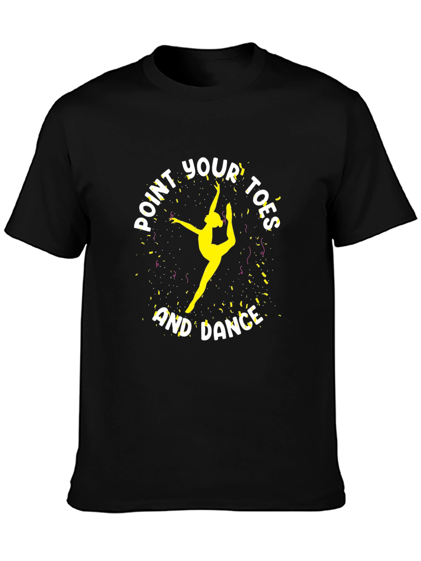 Point Your Toes and Dance Black Graphic T-Shirt
