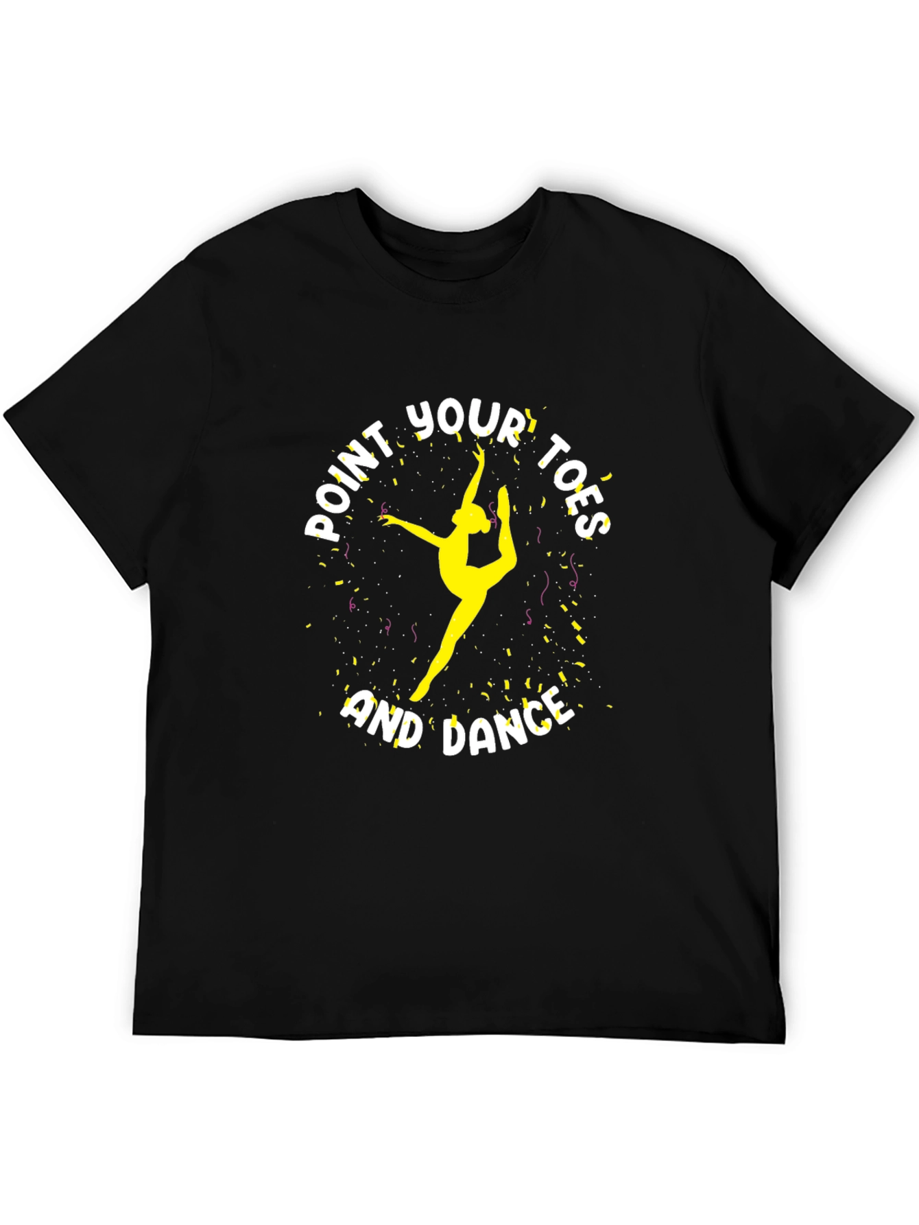 Point Your Toes and Dance Black Graphic T-Shirt