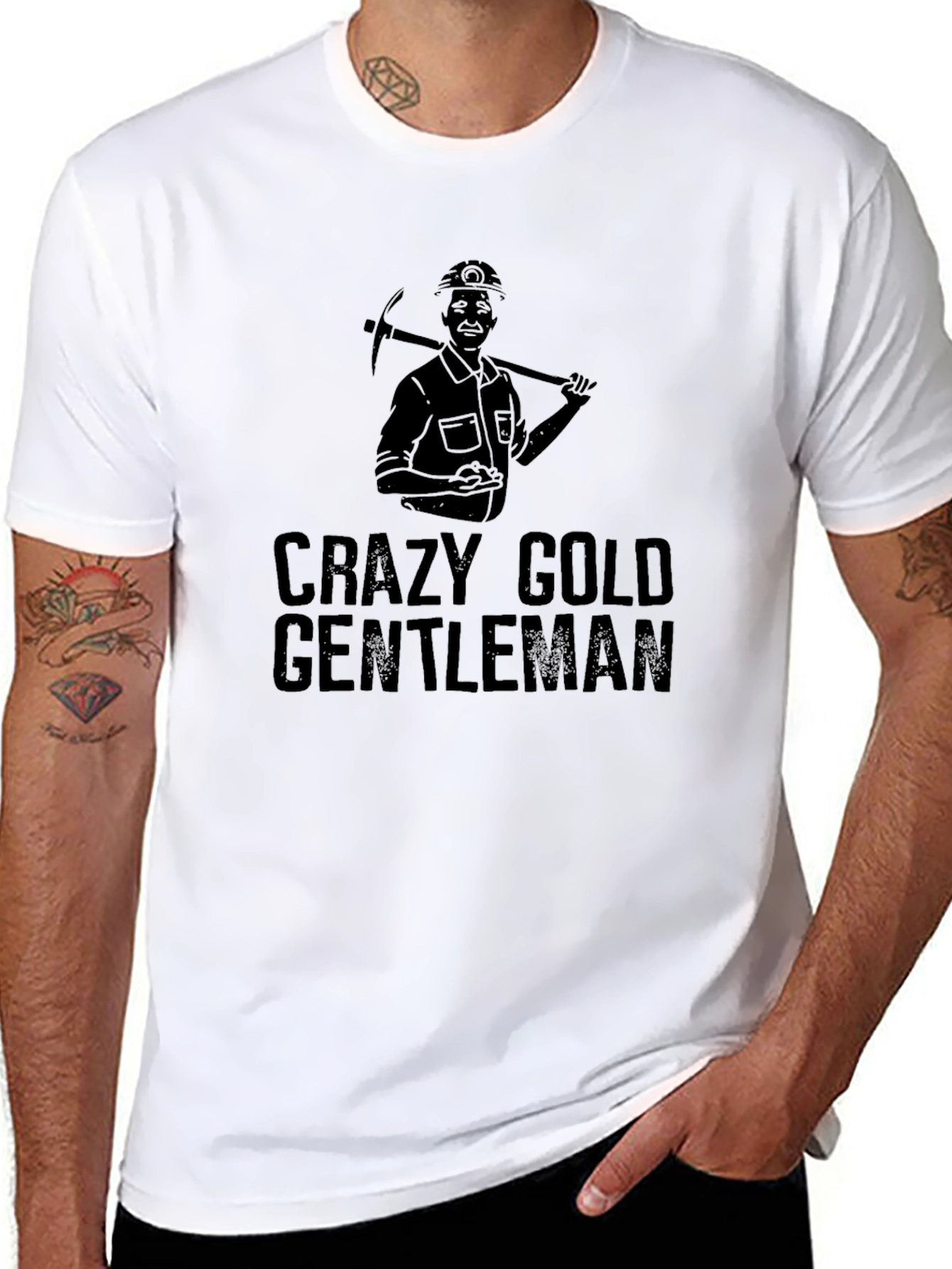 Crazy Gold Gentleman Black T-Shirt