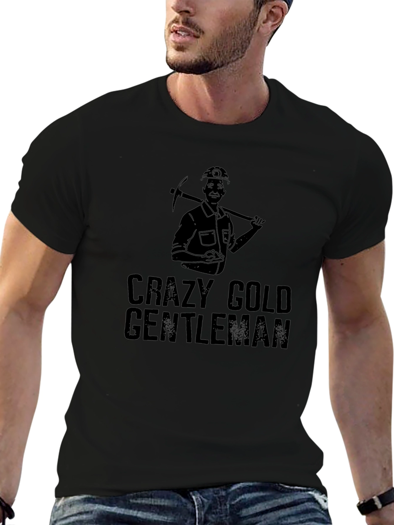 Crazy Gold Gentleman Black T-Shirt
