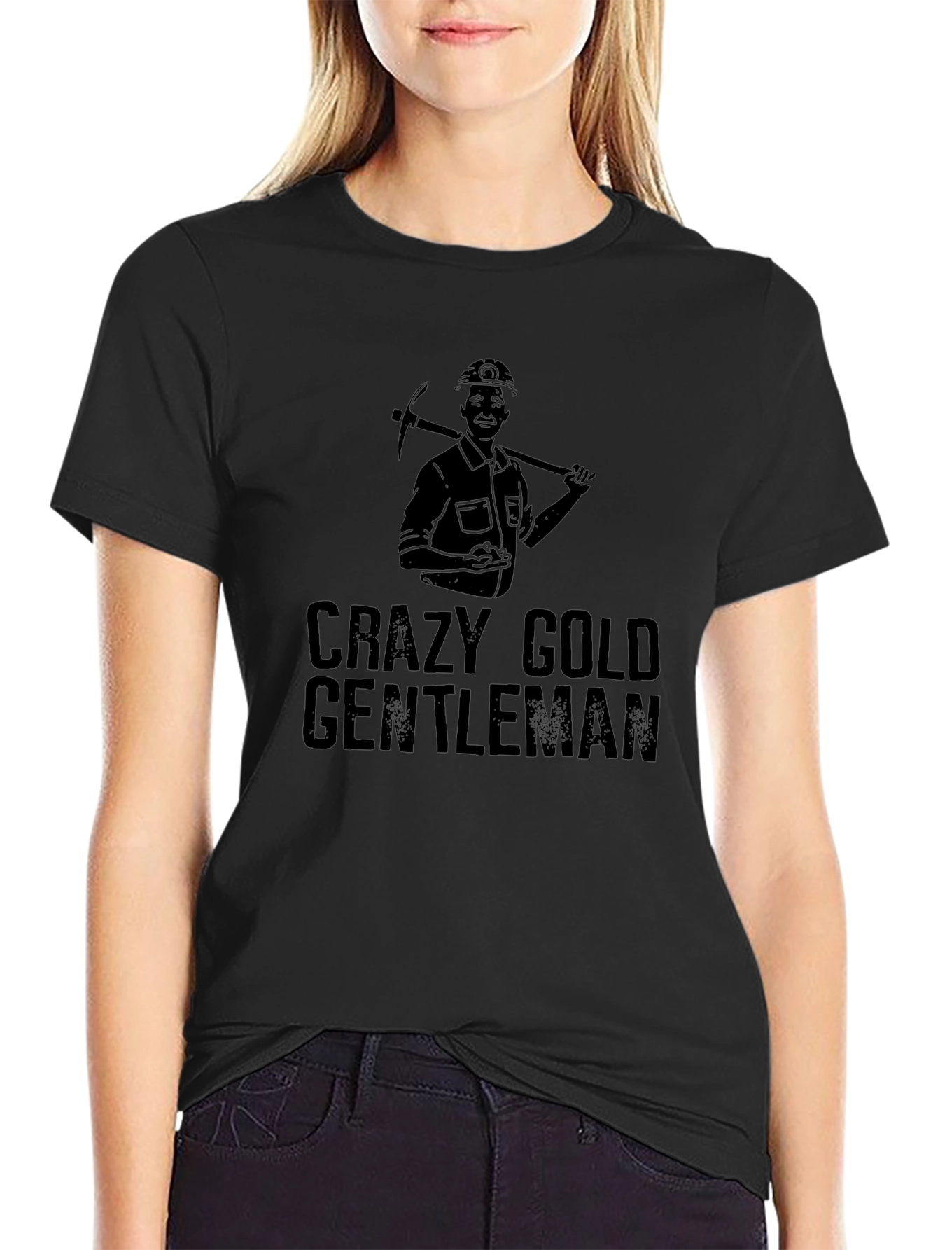 Crazy Gold Gentleman Black T-Shirt