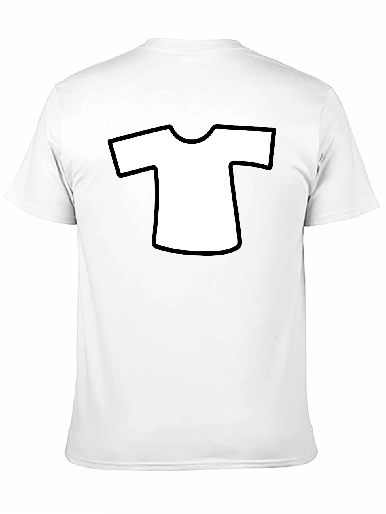 Mens Black T-Shirt with White T-Shirt Design