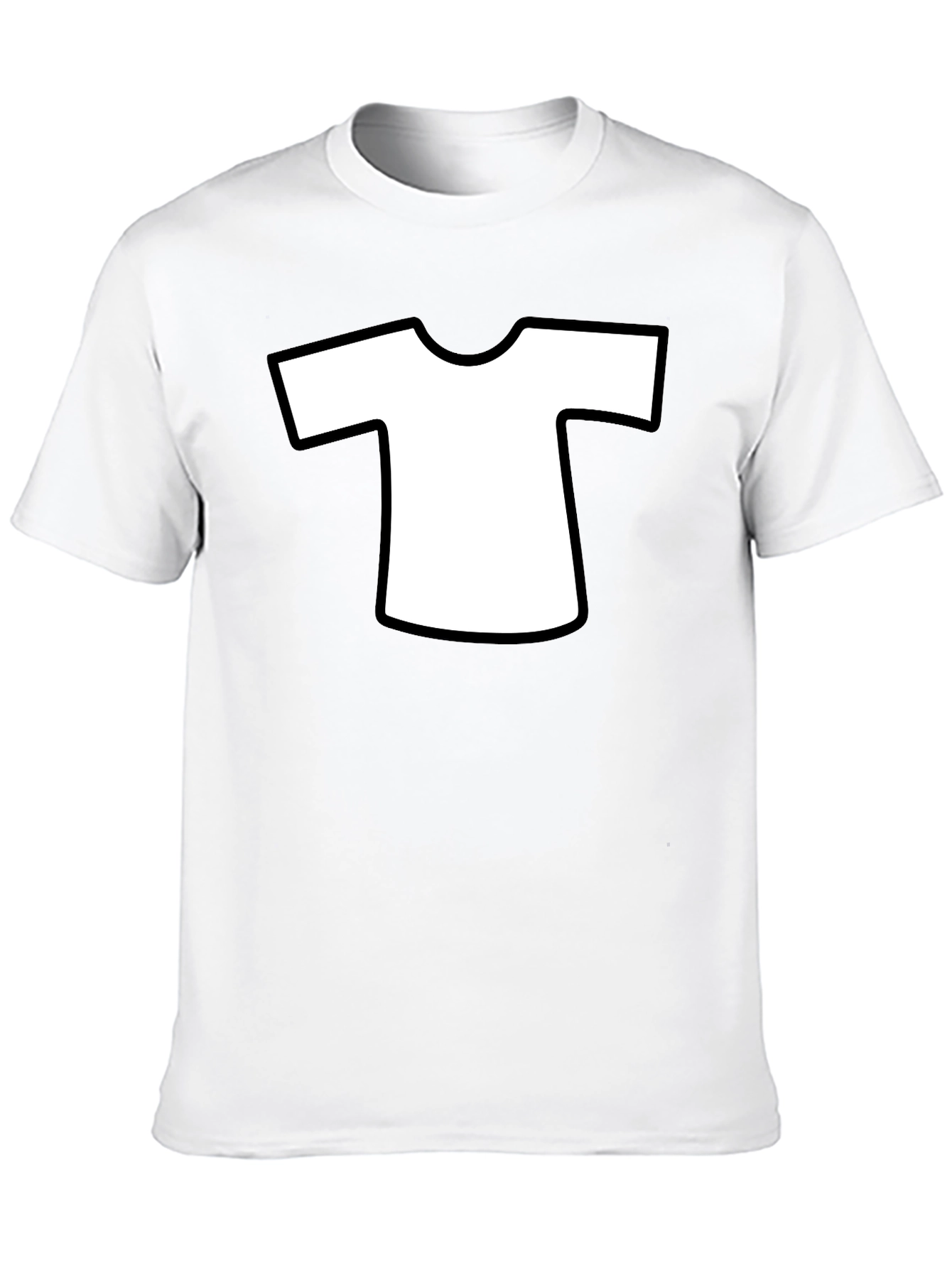 Mens Black T-Shirt with White T-Shirt Design