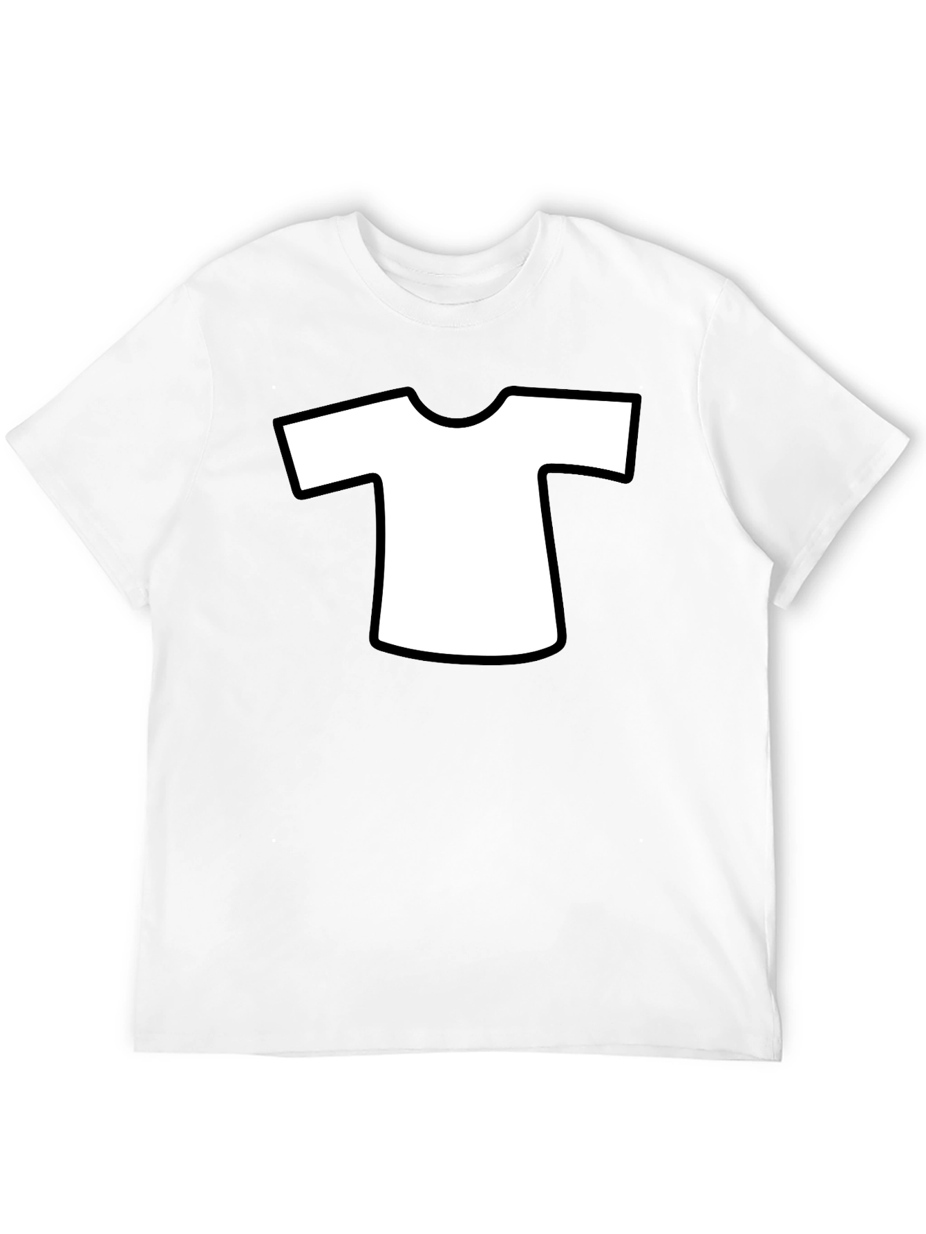 Mens Black T-Shirt with White T-Shirt Design