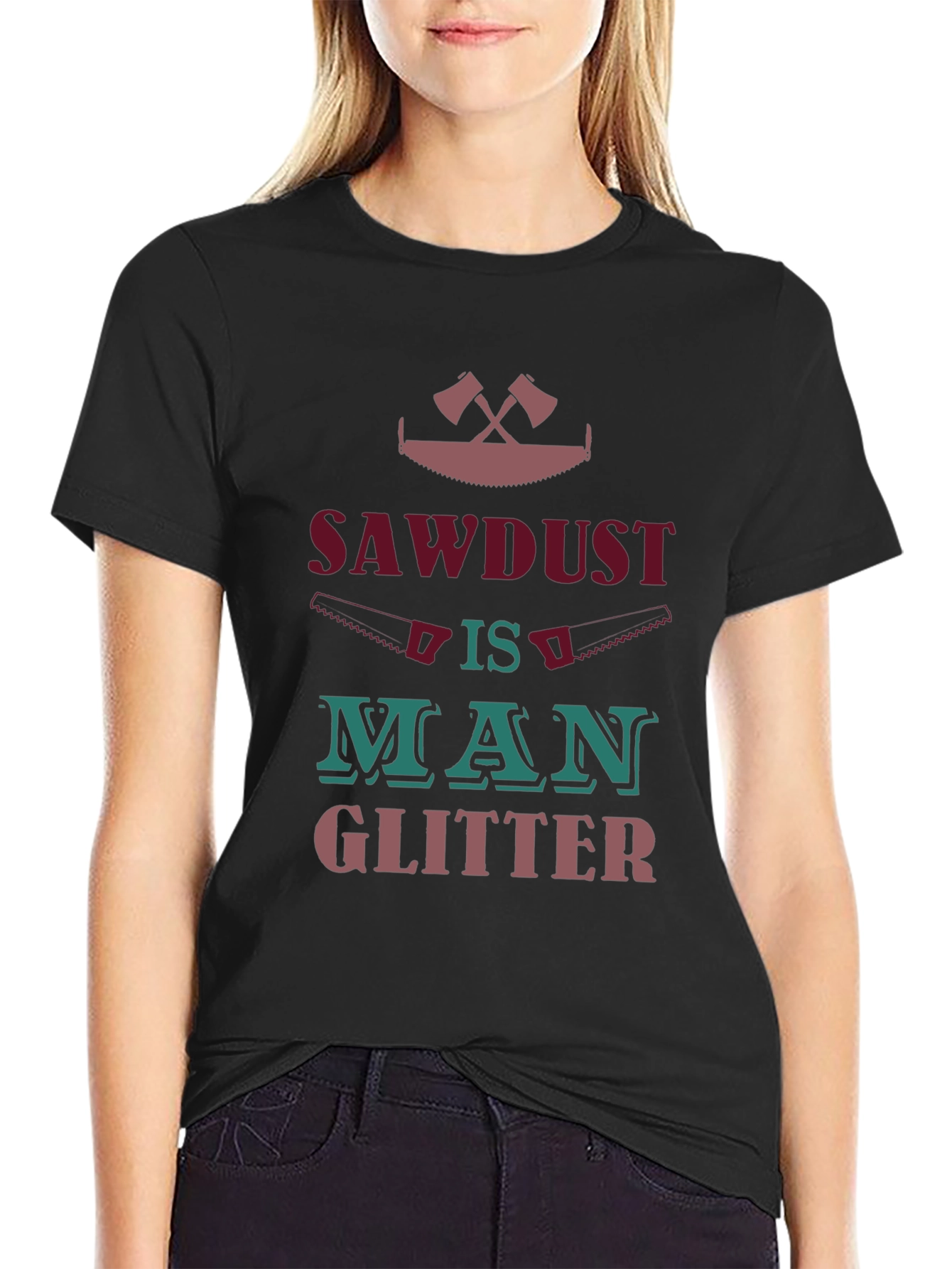 Sawdust Man Glitter Graphic Tee