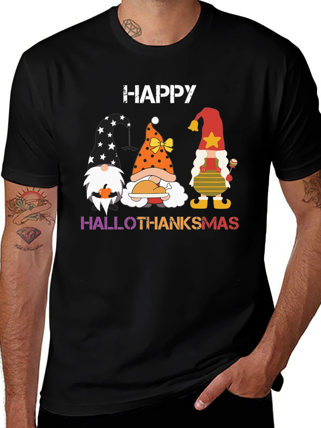 Hallothanksmas Gnome T-Shirt