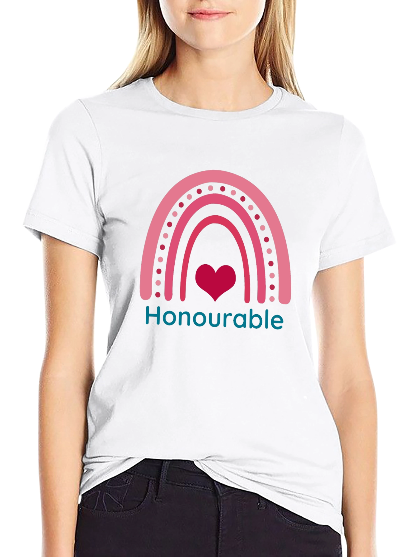 Honourable Rainbow Heart Graphic Tee