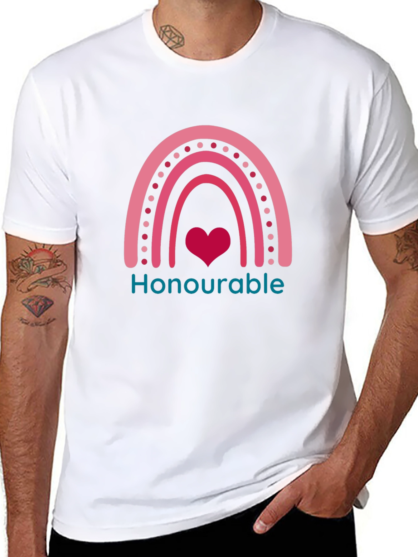 Honourable Rainbow Heart Graphic Tee