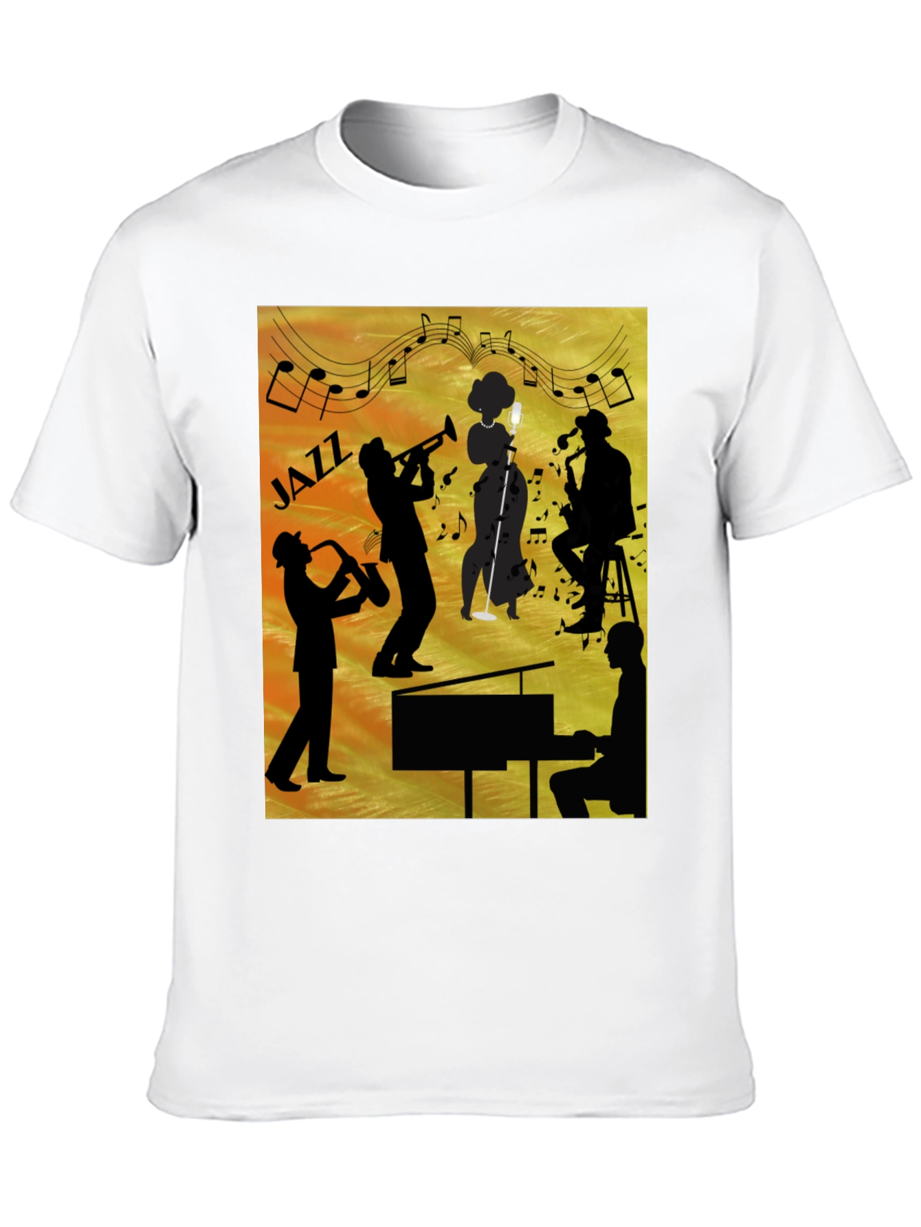 Jazz Band Silhouette Graphic Tee