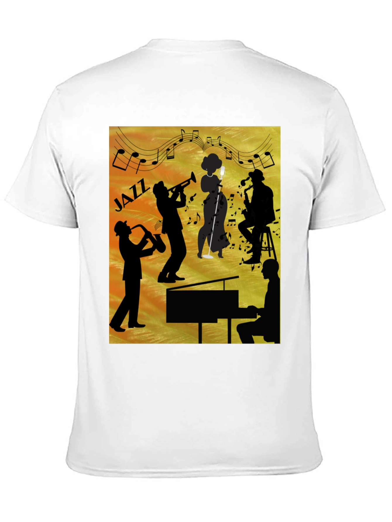 Jazz Band Silhouette Graphic Tee