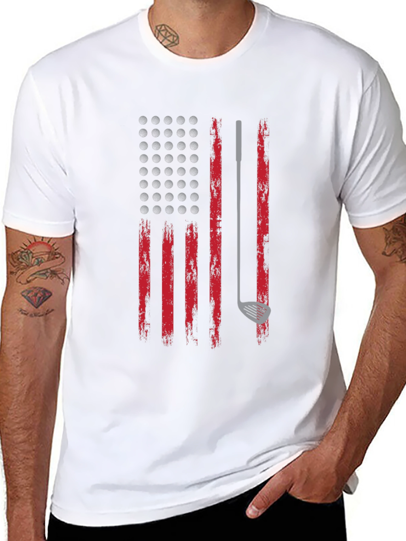 Golf American Flag T-Shirt