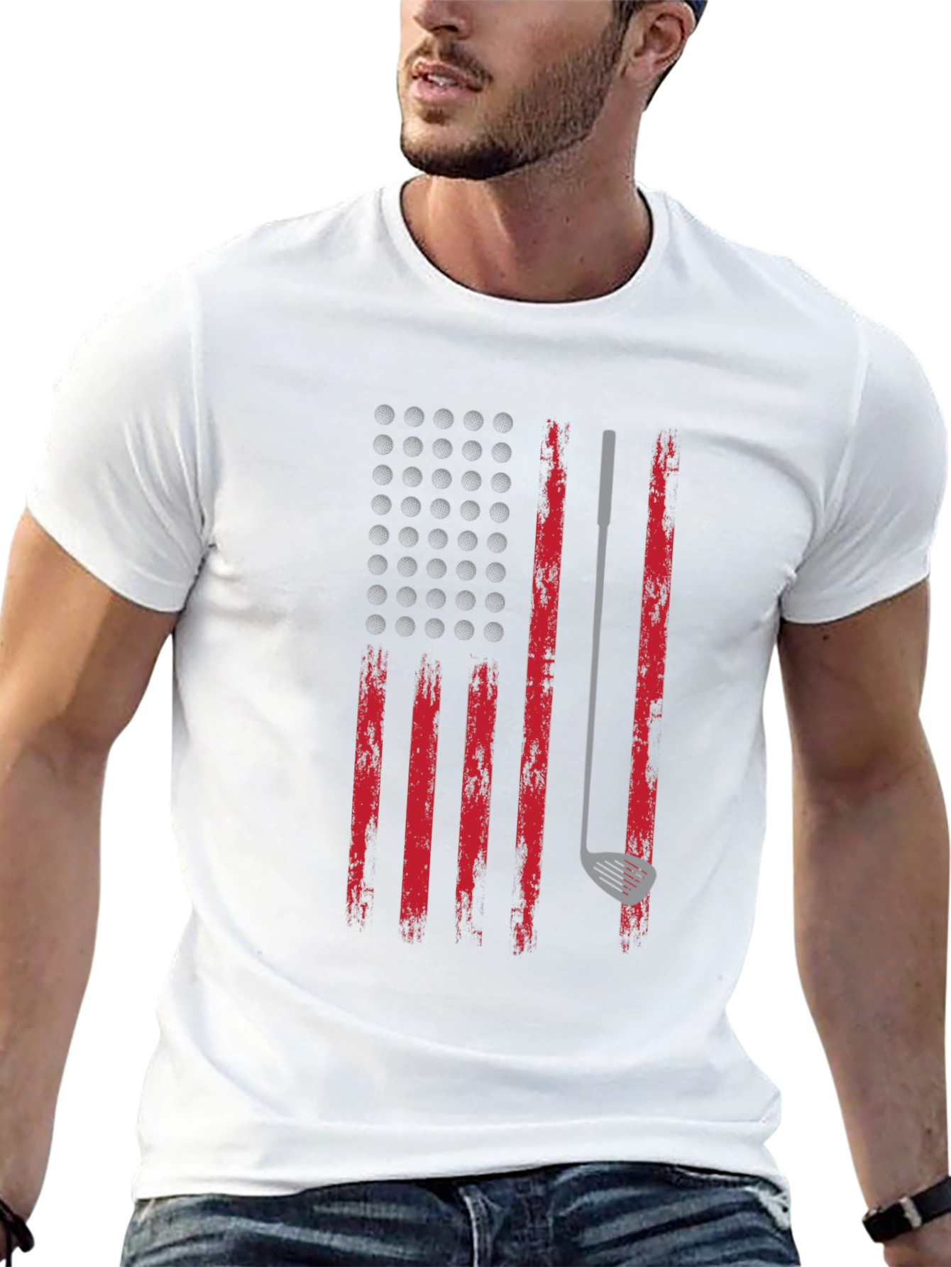 Golf American Flag T-Shirt