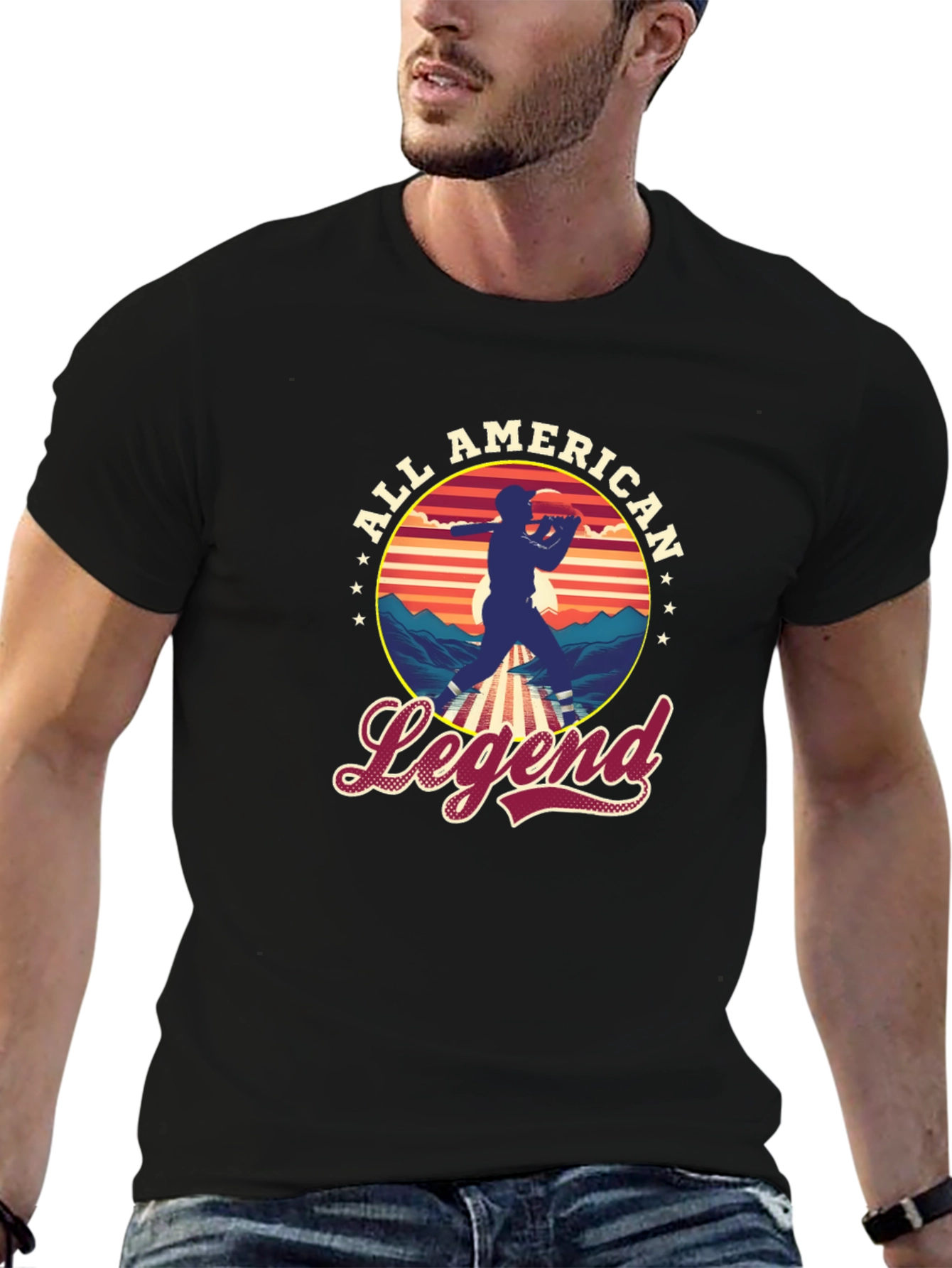 All American Legend Baseball Graphic Tee
