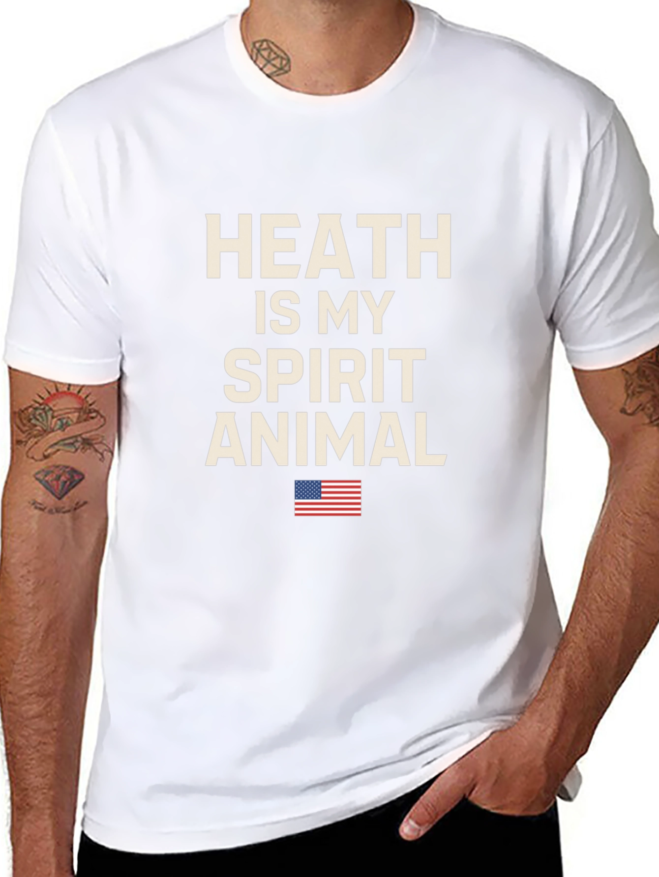 Heath Is My Spirit Animal T-Shirt - Patriotic Design