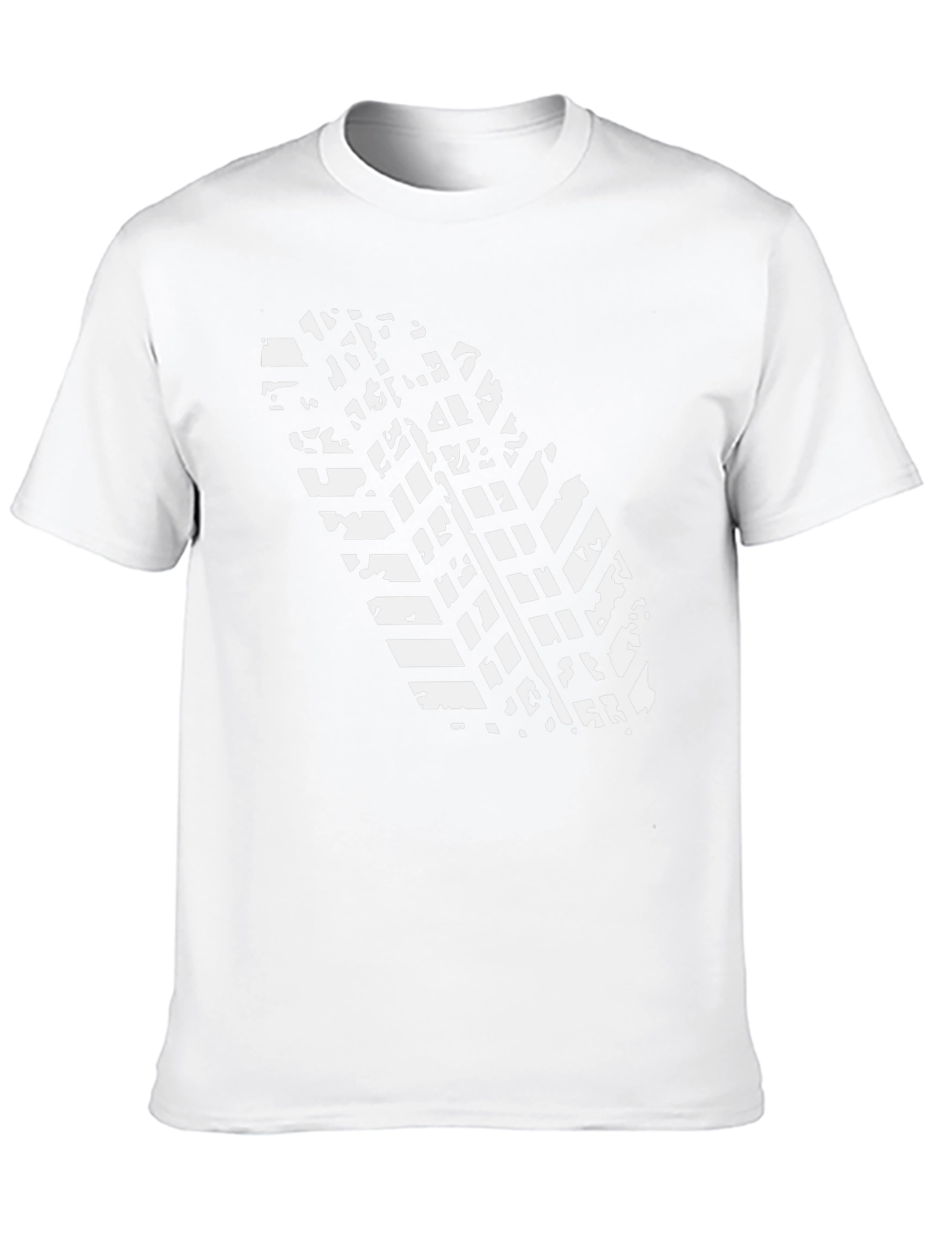 Tire Tread Graphic Tee - Black Cotton Casual Wear