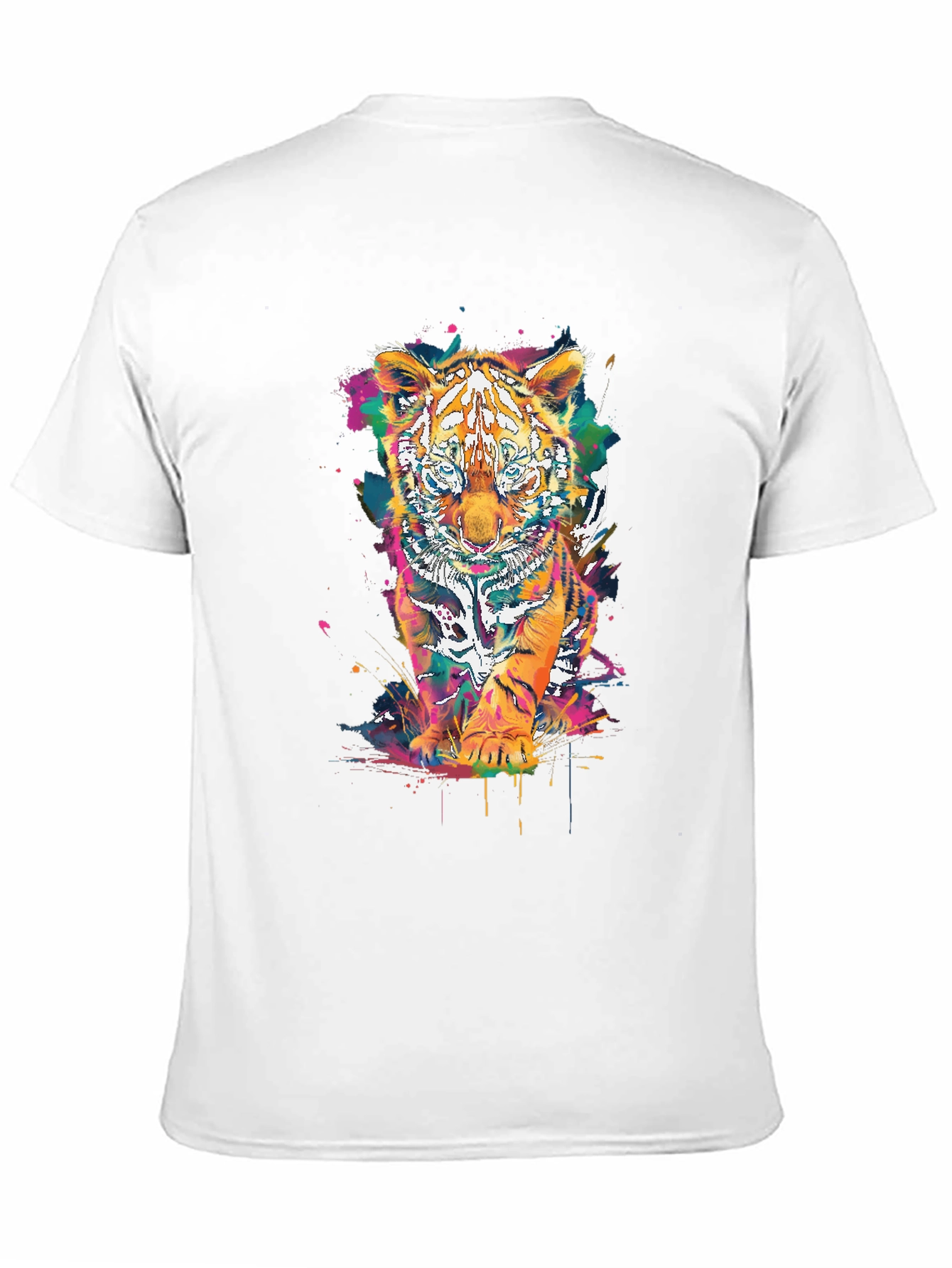 Vibrant Tiger Graphic Tee - Unisex Black T-Shirt