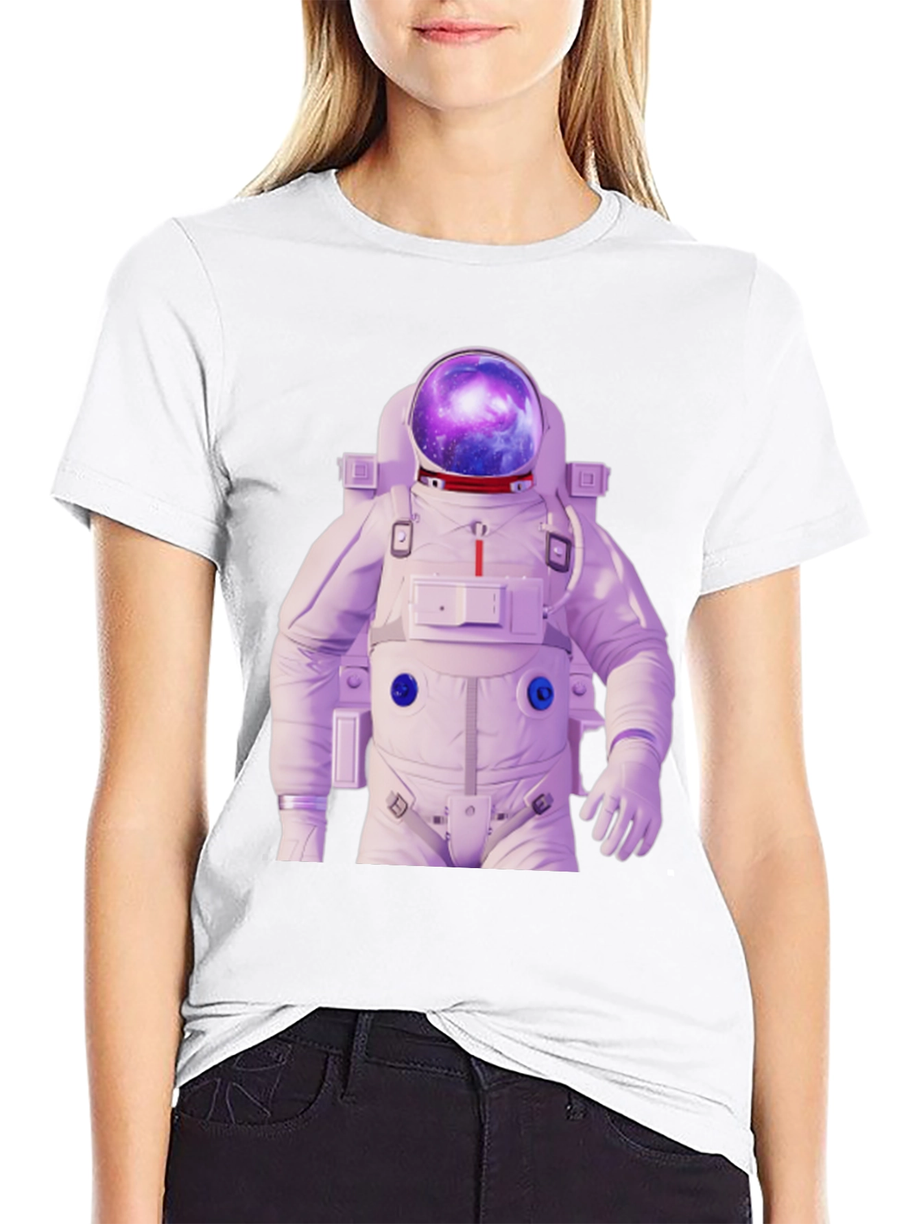 Astronaut Galaxy Print T-Shirt