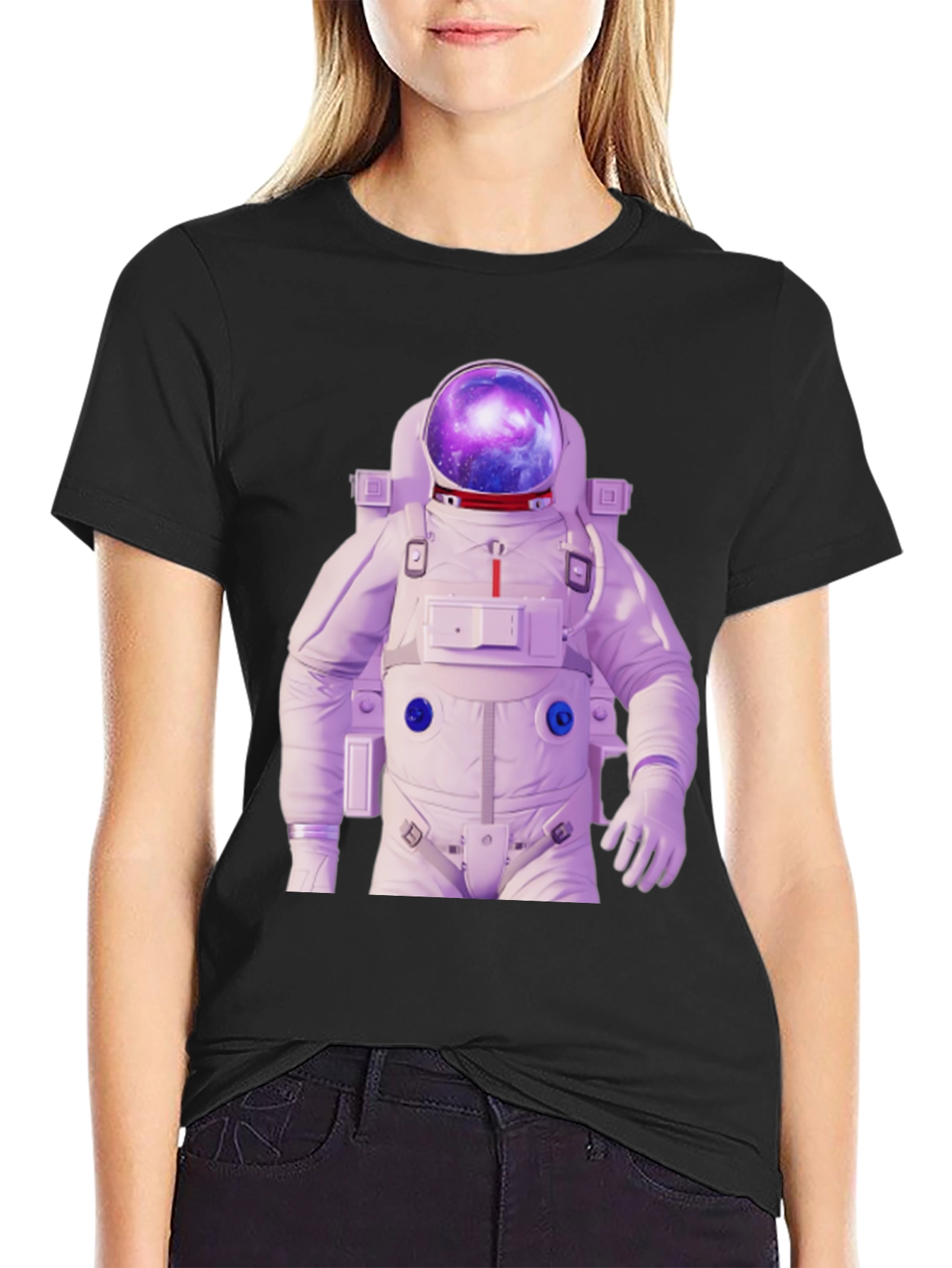 Astronaut Galaxy Print T-Shirt