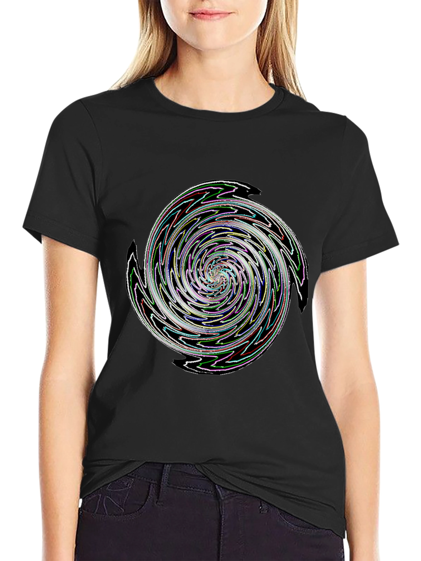 Swirl Graphic Tee - Mens Black T-Shirt
