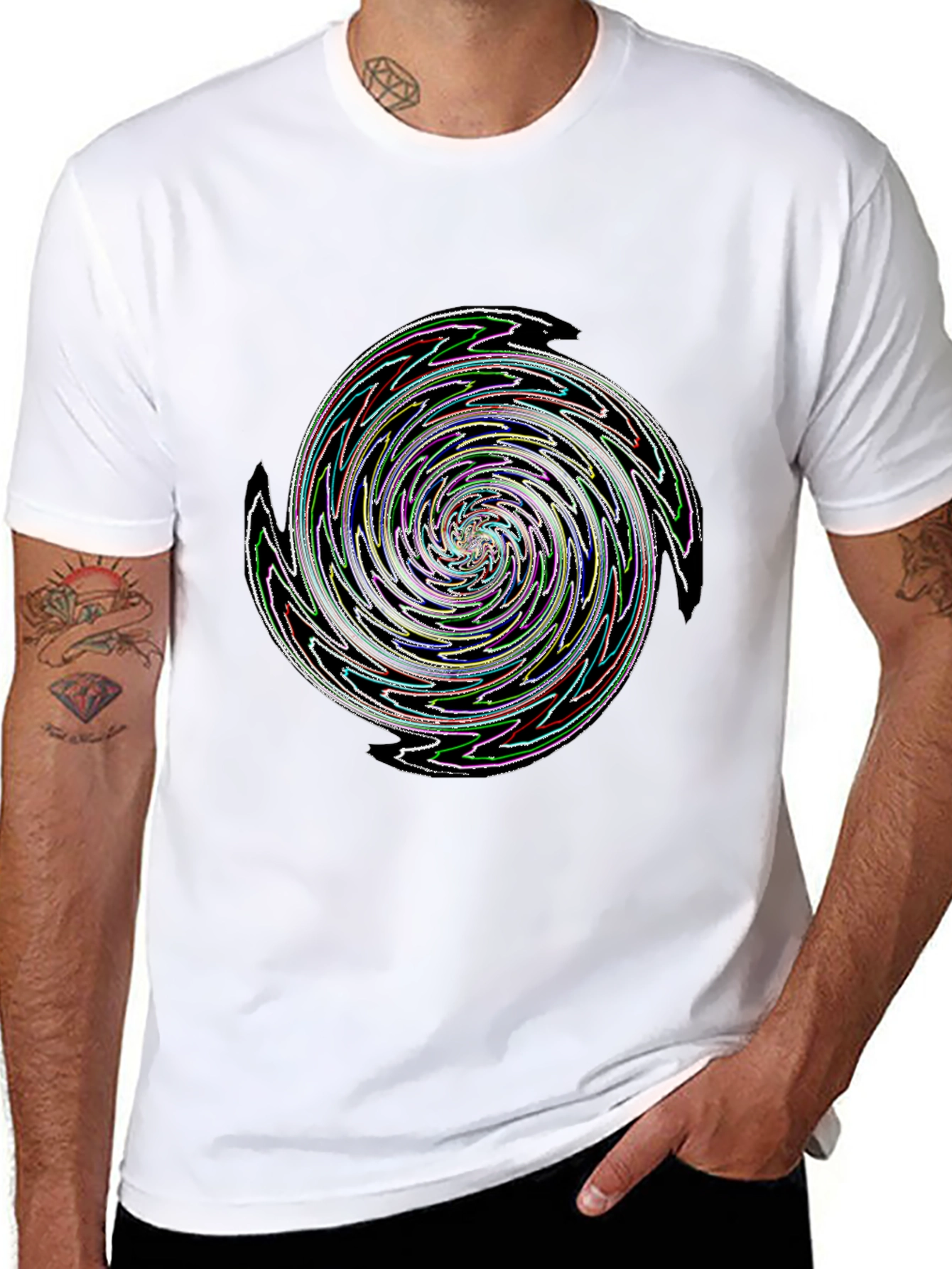 Swirl Graphic Tee - Mens Black T-Shirt