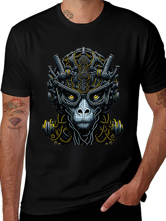Cyberpunk Ape Graphic Tee - Unique Futuristic Design