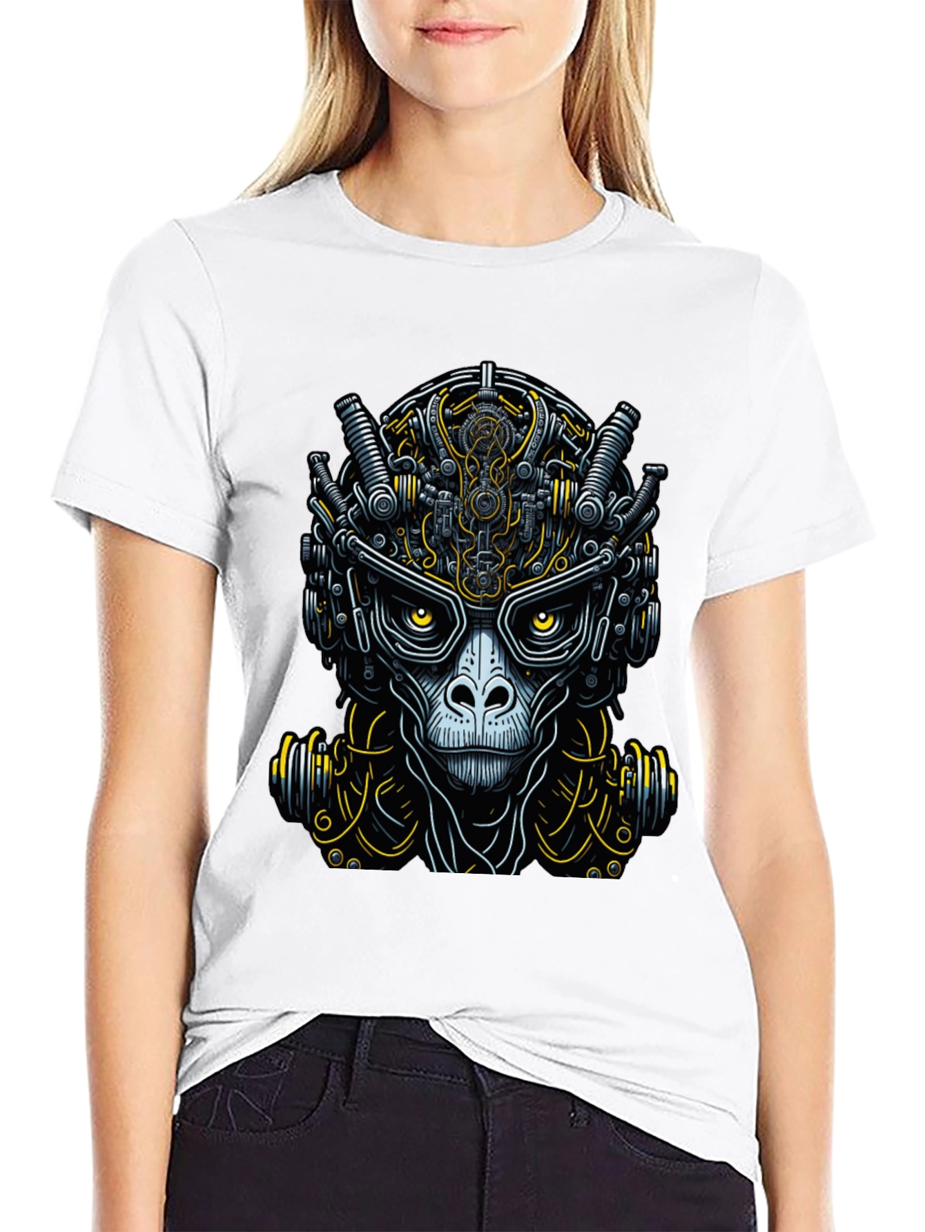 Cyberpunk Ape Graphic Tee - Unique Futuristic Design