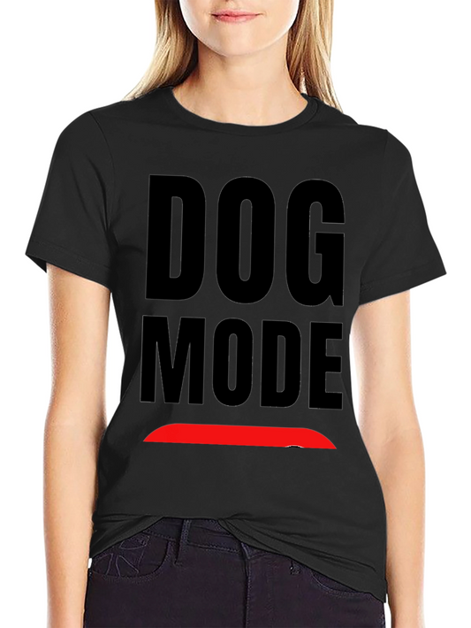 Dog Mode Graphic Black T-Shirt