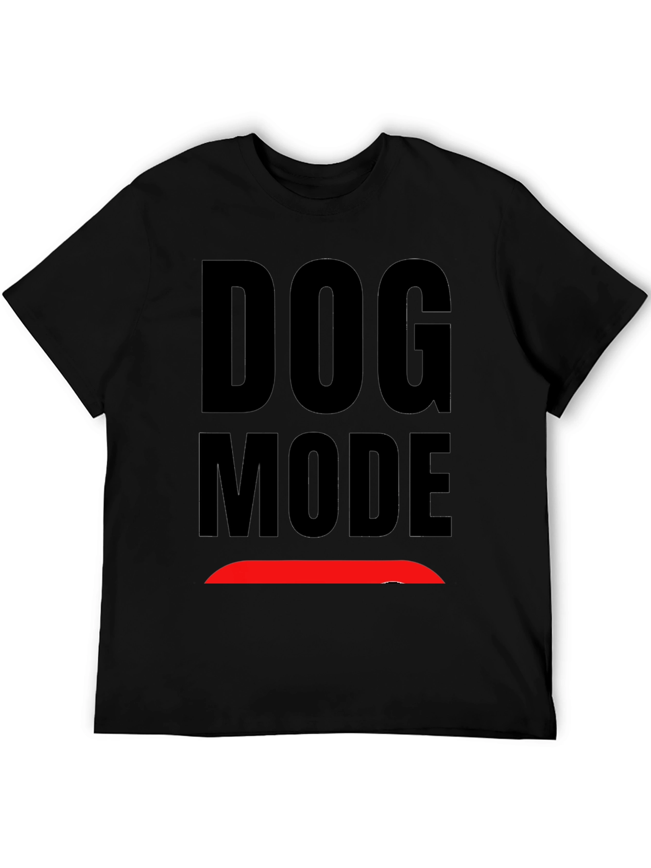 Dog Mode Graphic Black T-Shirt