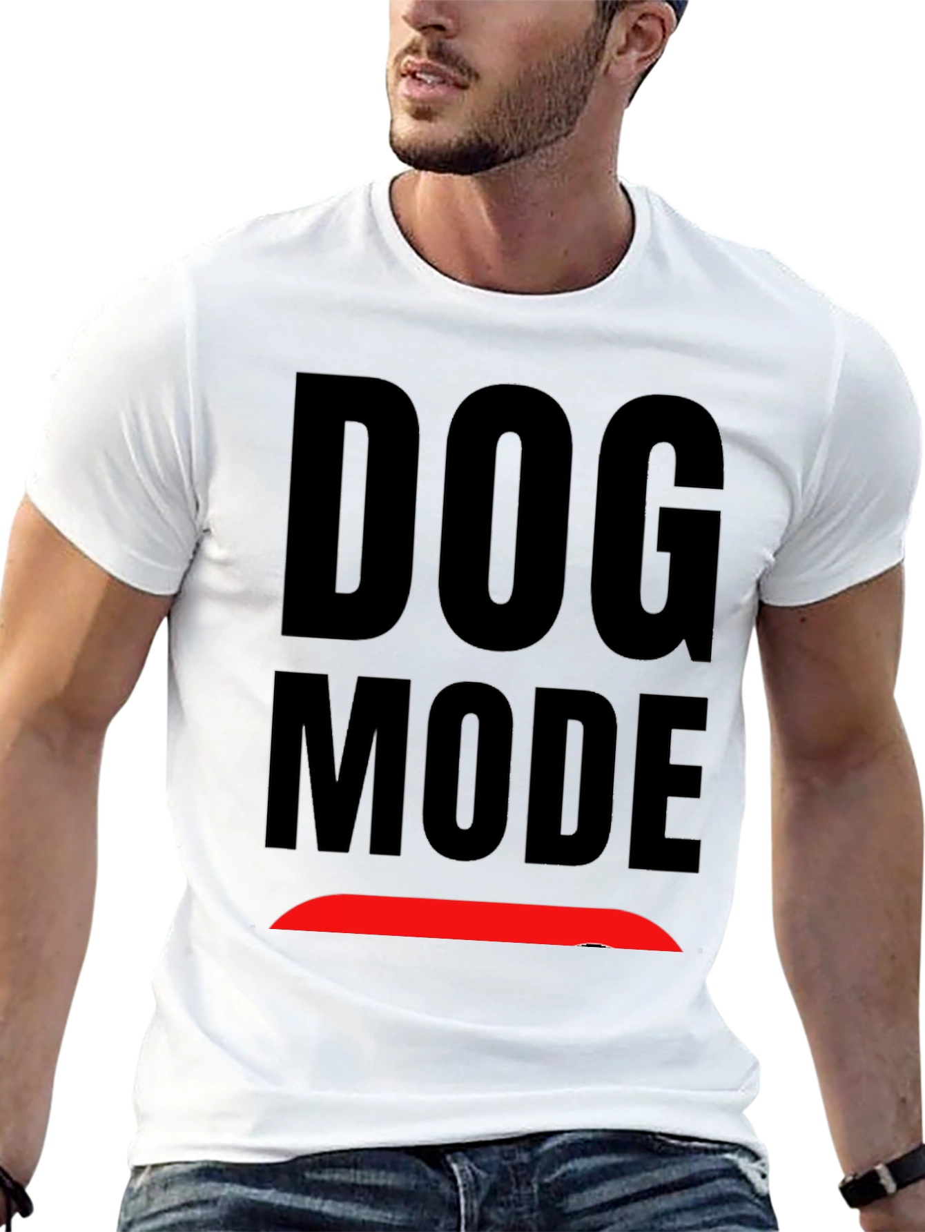 Dog Mode Graphic Black T-Shirt
