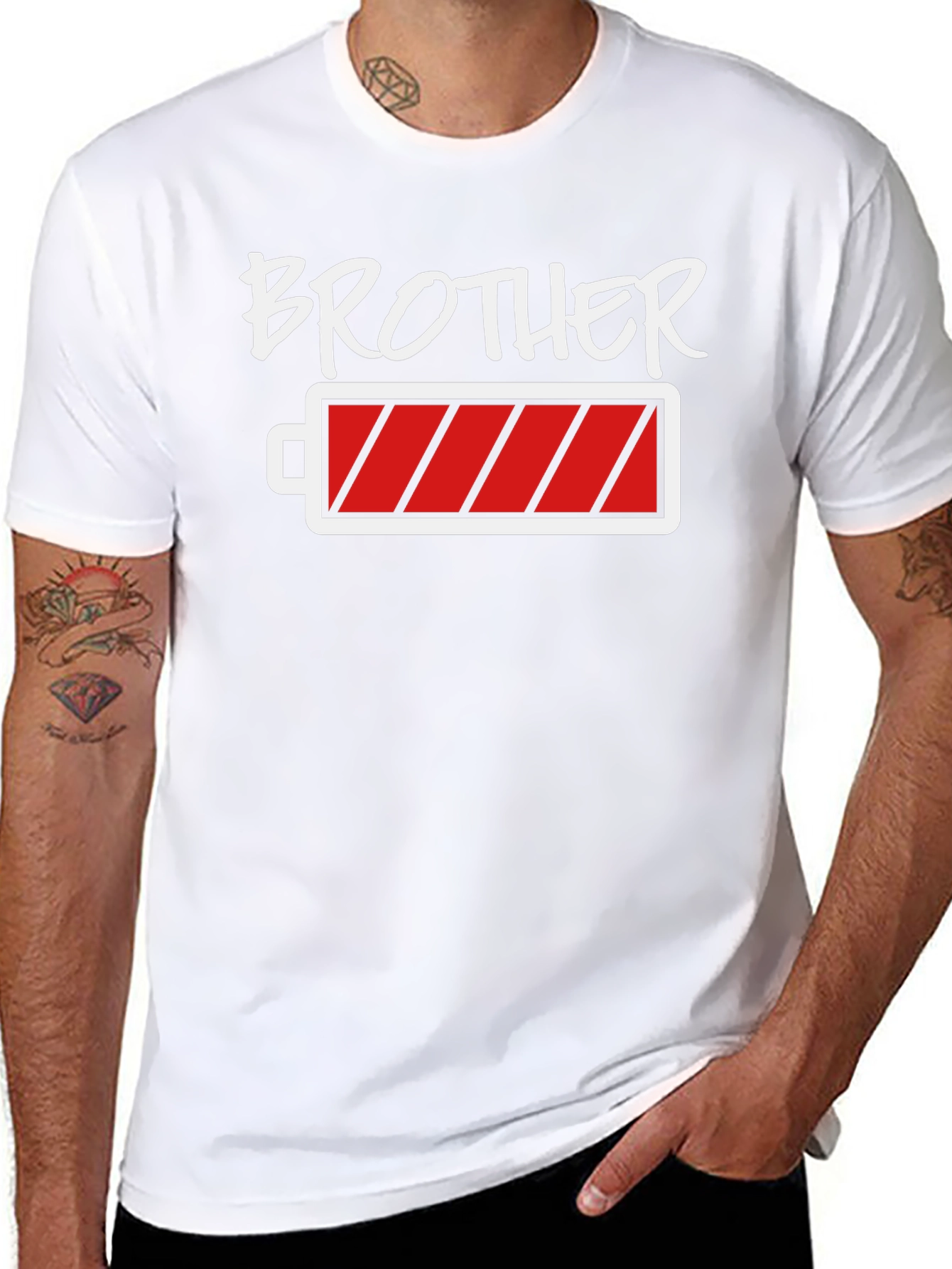 Low Battery Brother T-Shirt - Funny Gift