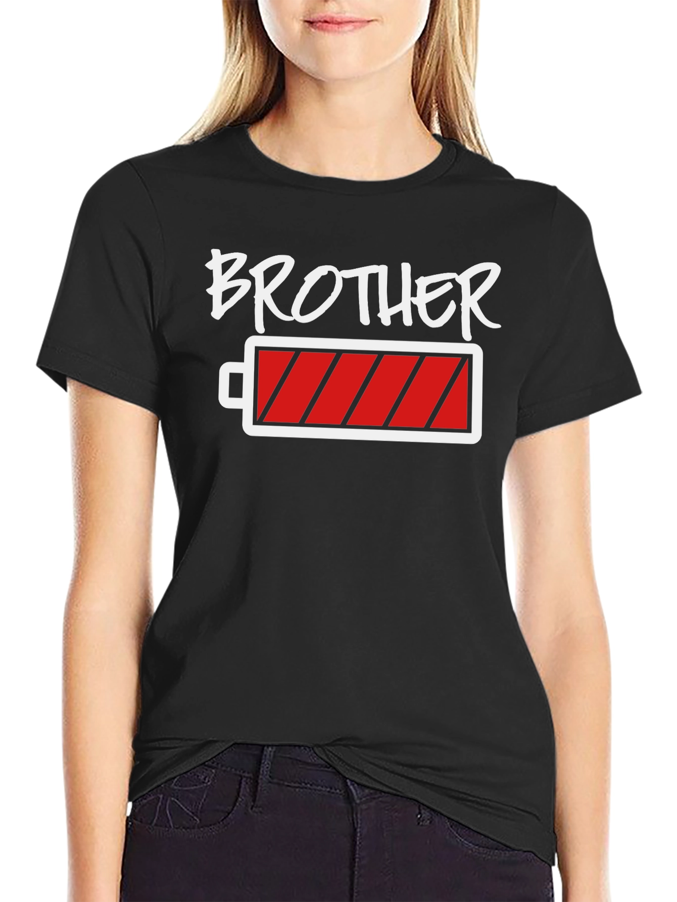 Low Battery Brother T-Shirt - Funny Gift