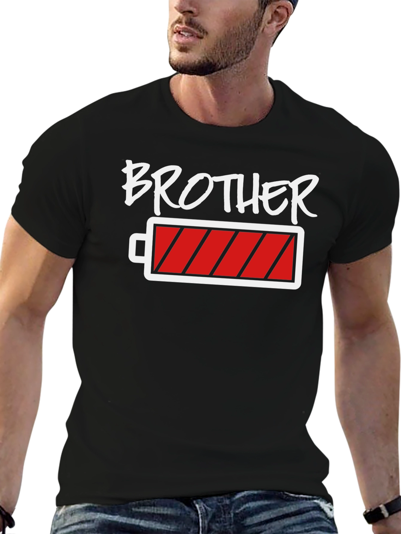 Low Battery Brother T-Shirt - Funny Gift