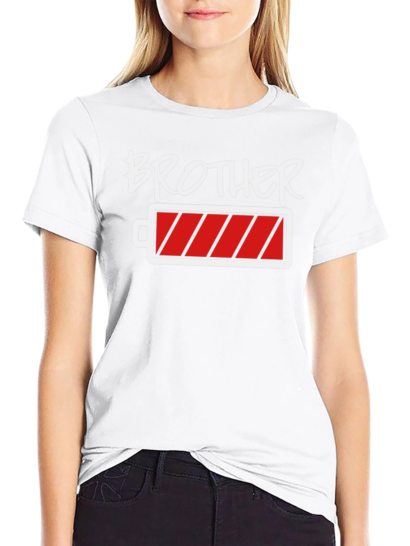 Low Battery Brother T-Shirt - Funny Gift